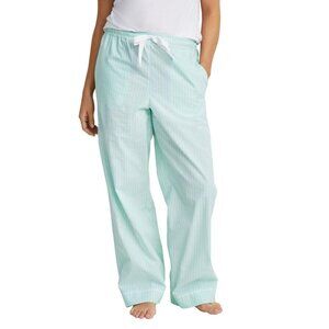 NWT State Of Day Printed Poplin Pajama Pants 100180269MS Tea Green Stripe XL